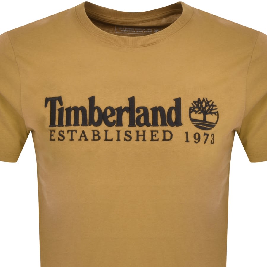 Timberland Logo T Shirt Brown